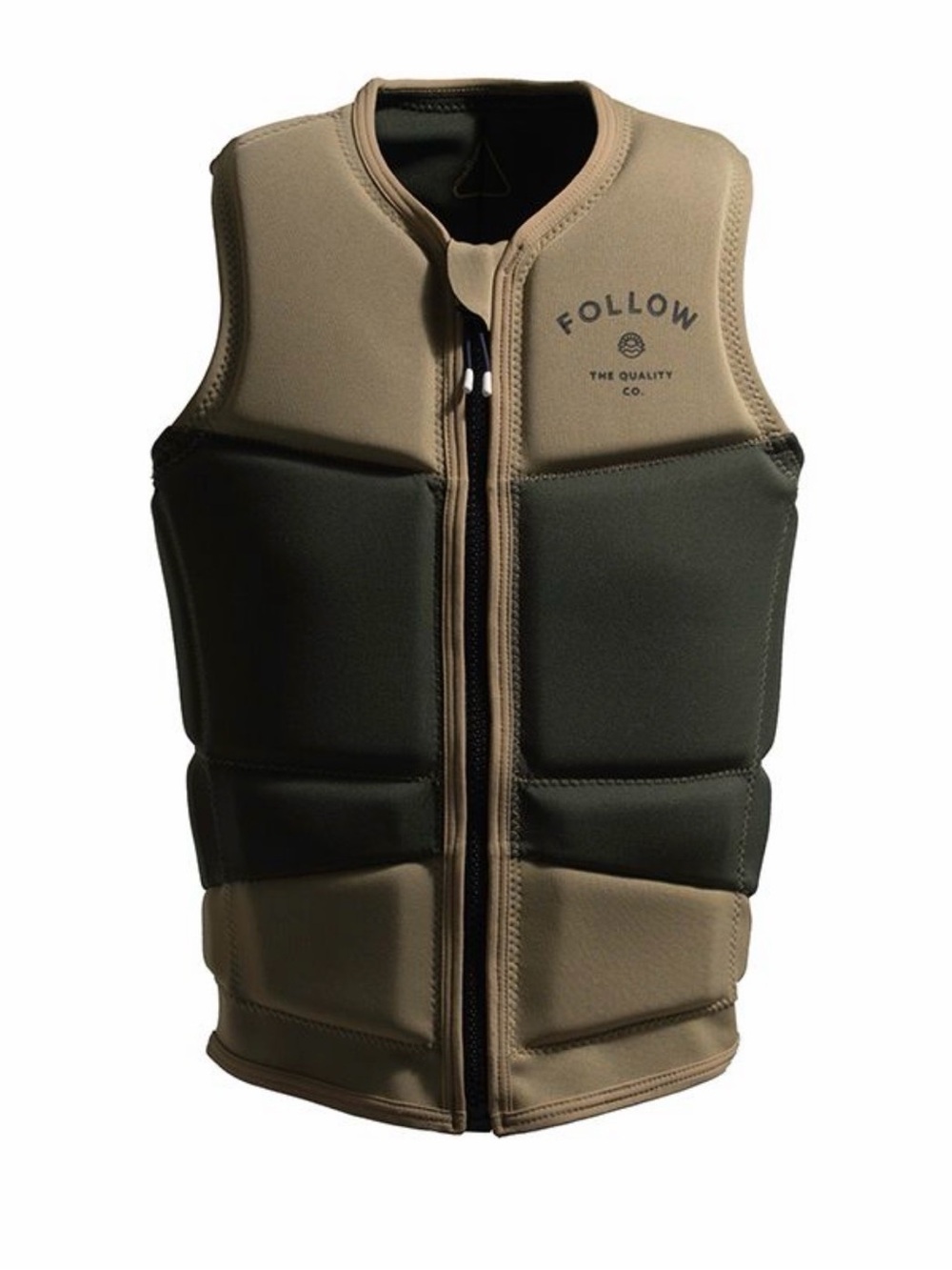 Follow Men's olive tan coastline Neoprene Vest